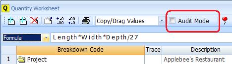 Quantity Worksheet Audit Checkbox